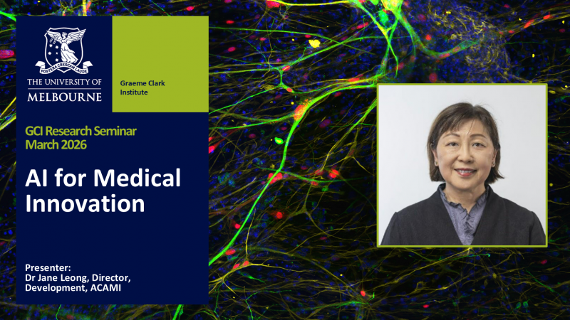 Image for GCI Seminar Series March 2026: AI for Medical Innovation